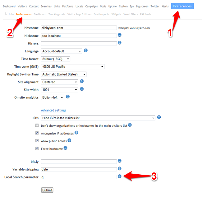 Enter in your local search query parameter in site preferences.